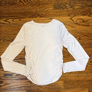 Abercrombie Kids Ivory Ribbed Tee